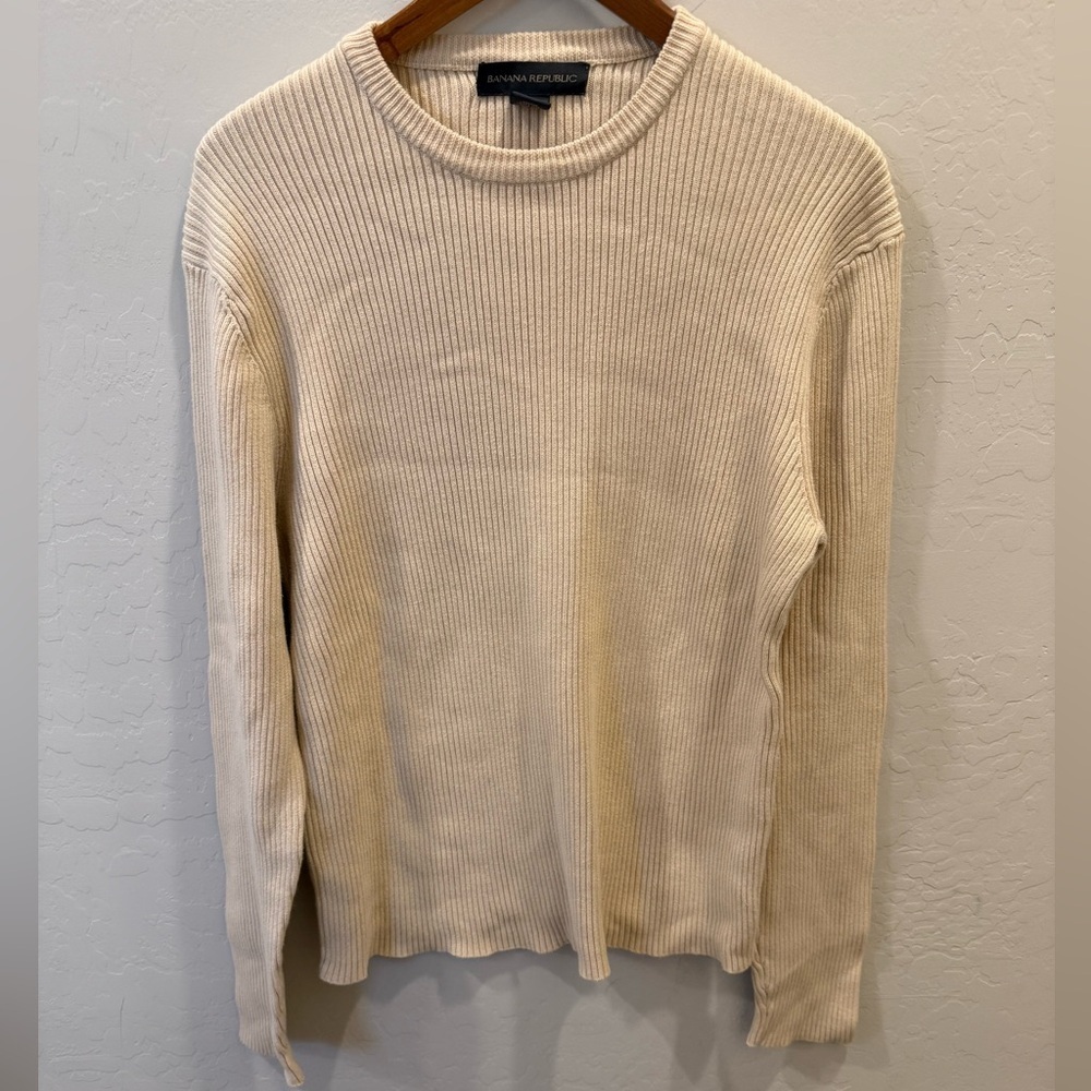 Banana Republic Women’s Cream Crewneck Sweater – Size L